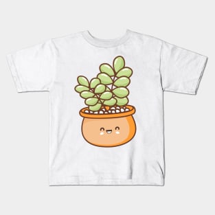 orange pot succulent cacti plant Kids T-Shirt